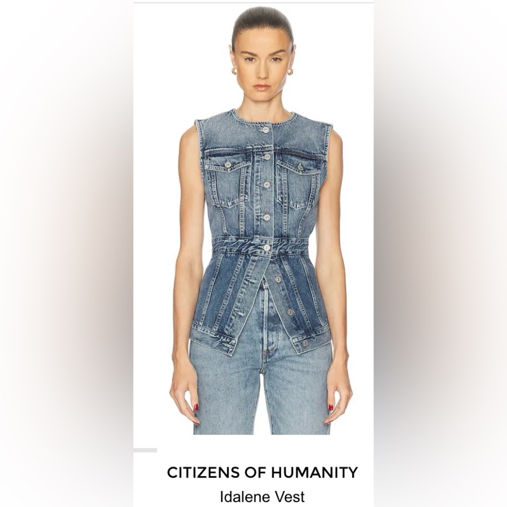 NEVER WORN Citizens Of Humanity Blue Denim Vest